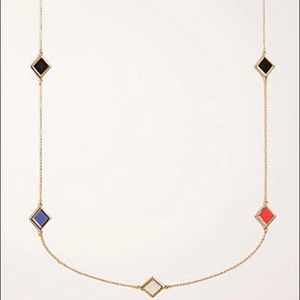 ANN TAYLOR - NWT Geo Station Necklace In Gold
